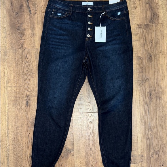 KanCan Dark Blue Women's Jeans - Picture 1 of 8